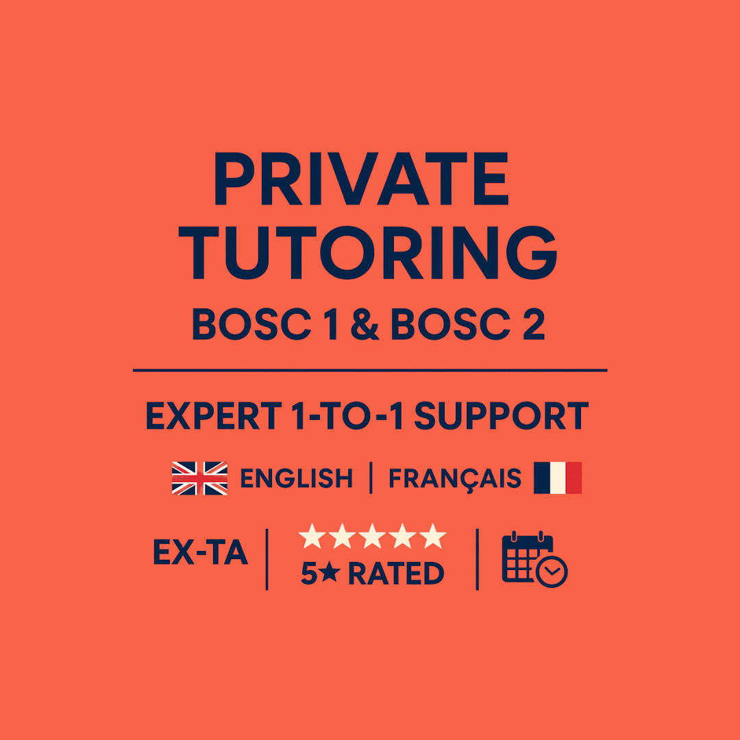 📘 Private Tutoring – 1-on-1 Support for BOSC 1 & BOSC 2