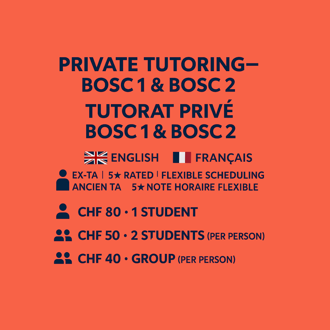 📘 Private Tutoring – BOSC 1 & BOSC 2